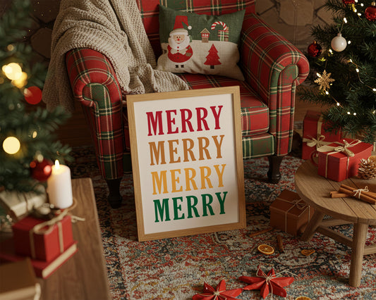 Holiday Words In Warm Cascade