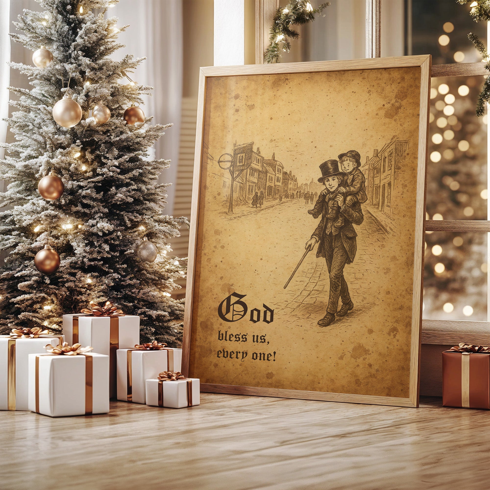 Victorian Streets At Christmas Time