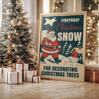 Vintage Holiday Through Snowy Pines
