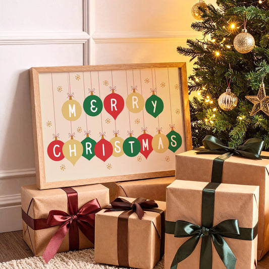 Ornaments Spell Holiday Cheer