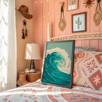 Teal Currents Meet Desert Calm