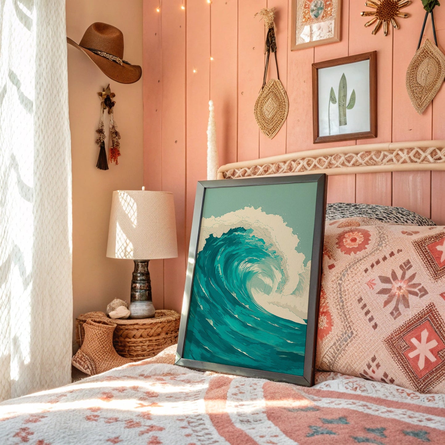 Teal Currents Meet Desert Calm