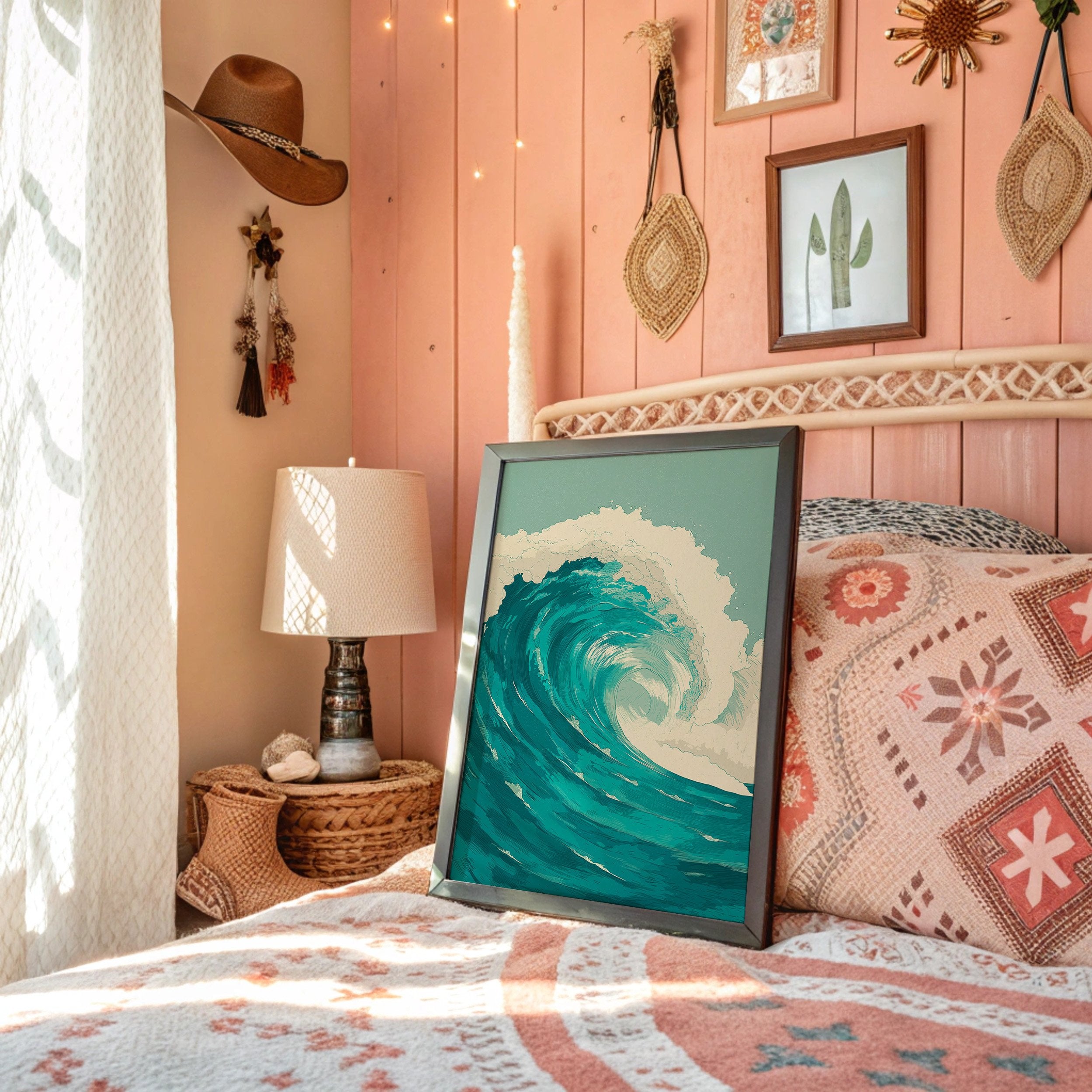 Teal Currents Meet Desert Calm