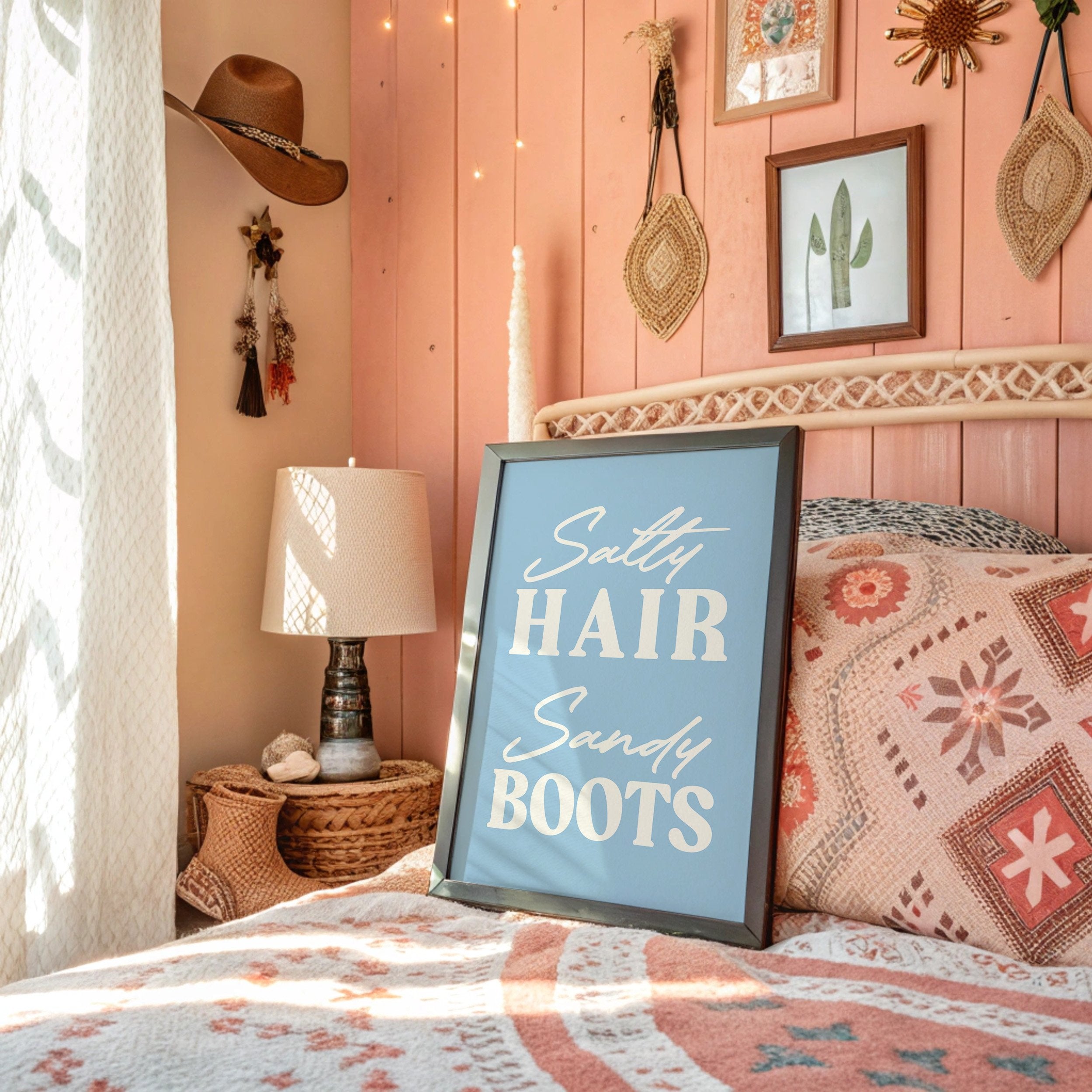 Coastal Words Against Sky Blue