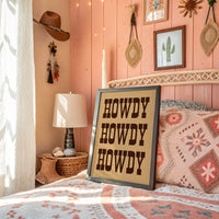 Texan Greetings In Rustic Type