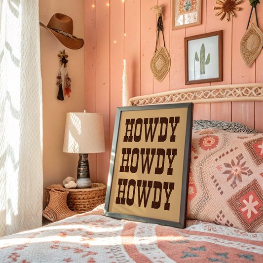 Texan Greetings In Rustic Type