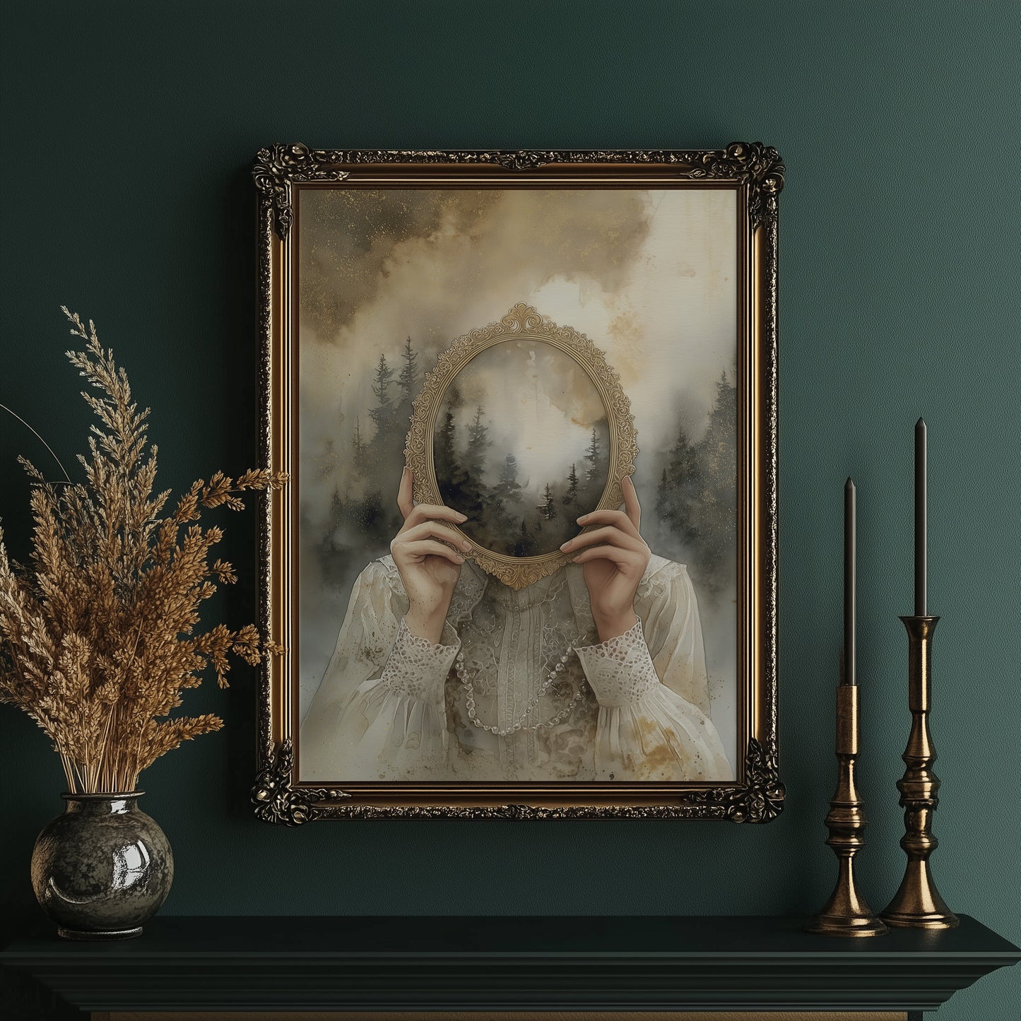Forests Framed In Golden Memory