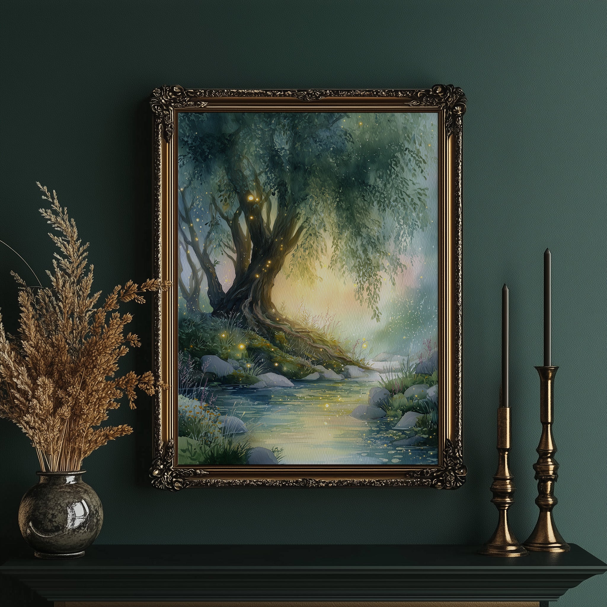 Fireflies Gather At Twilight Creek
