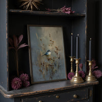 Blue Singer Among Autumn Reeds