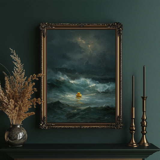 Tiny Yellow Against Raging Seas