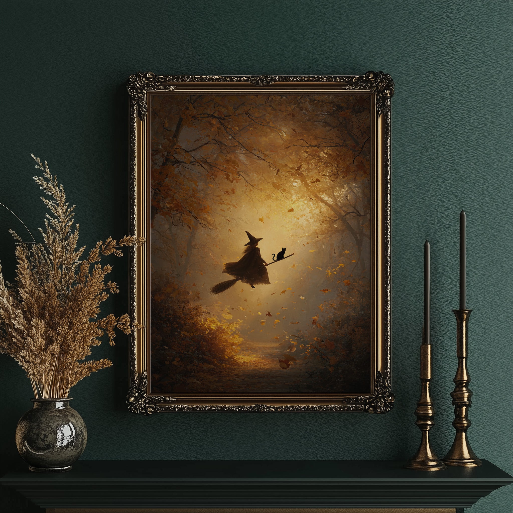 Autumn Flight Through Golden Woods