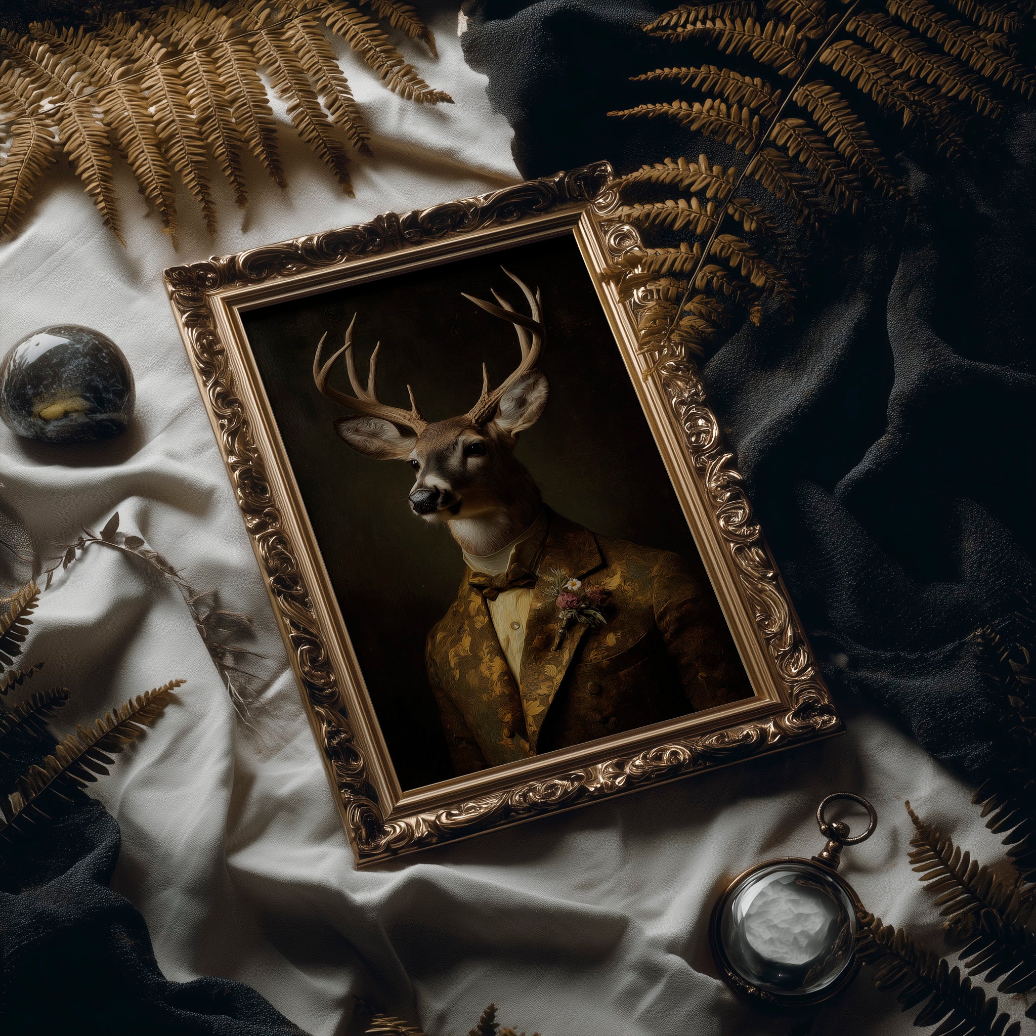 Noble Stag In Gilded Attire