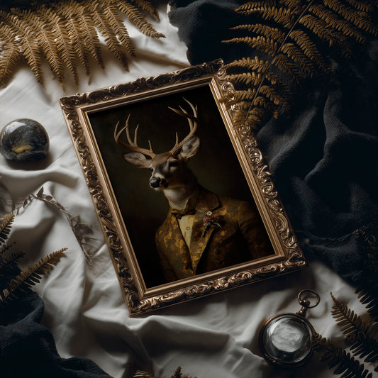 Noble Stag In Gilded Attire