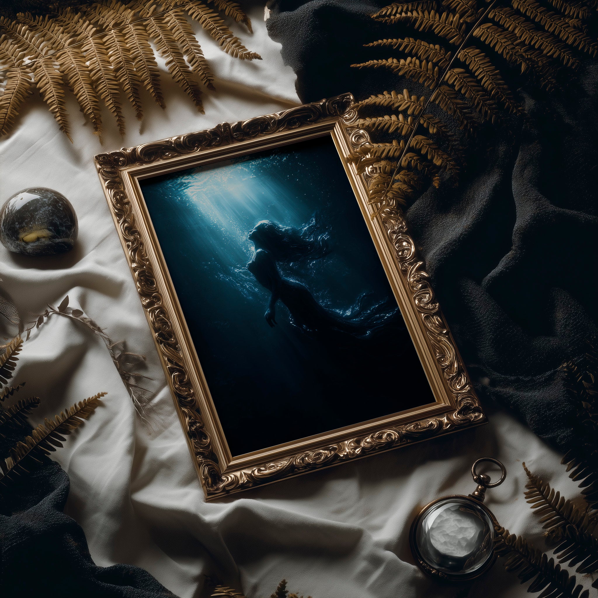 Beneath Rays In Azure Depths