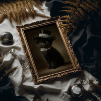 Victorian Feline In Top Hat