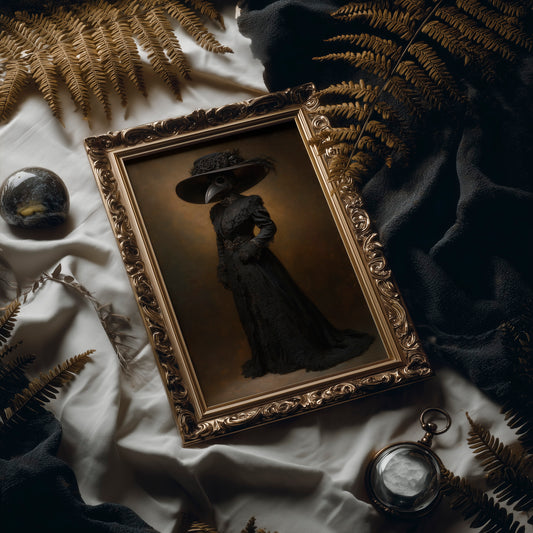 Plague Doctor's Victorian Silhouette