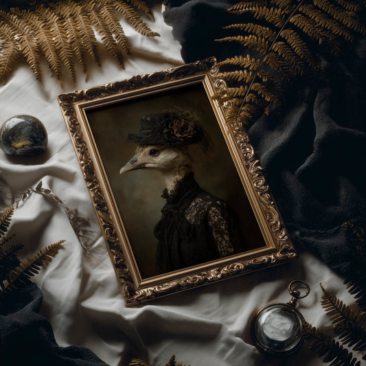 Feathered Nobility In Vintage Attire