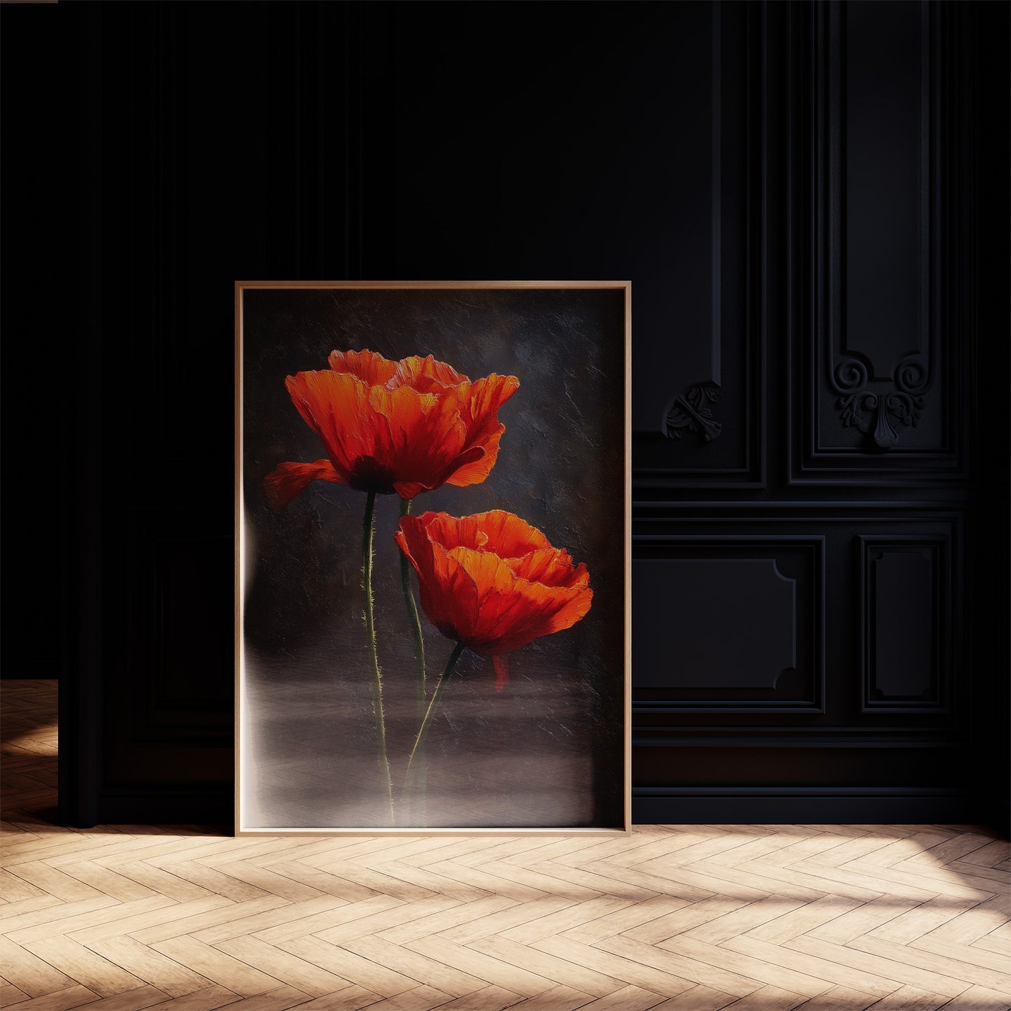 Scarlet Petals Against Darkness