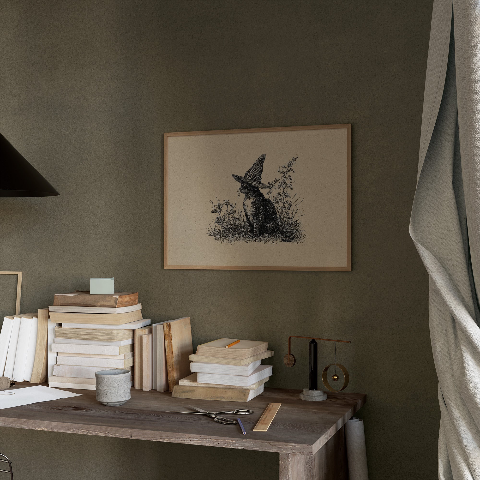 Feline Sorcery Among Meadow Herbs