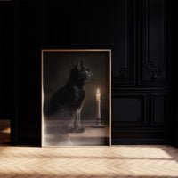 Feline Vigil By Candlelight