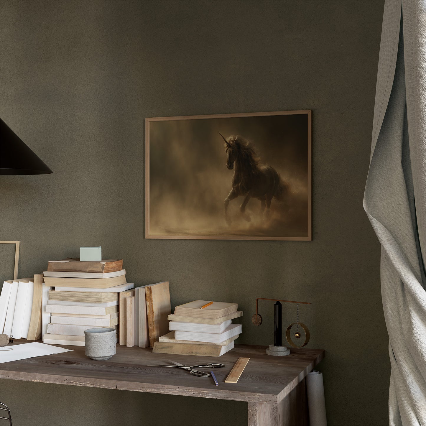 Mythic Gallop Through Golden Dust