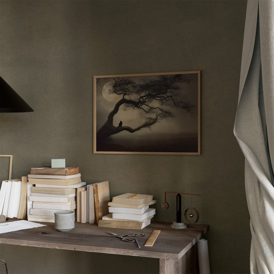 Ancient Oak Meets Moonlit Solitude