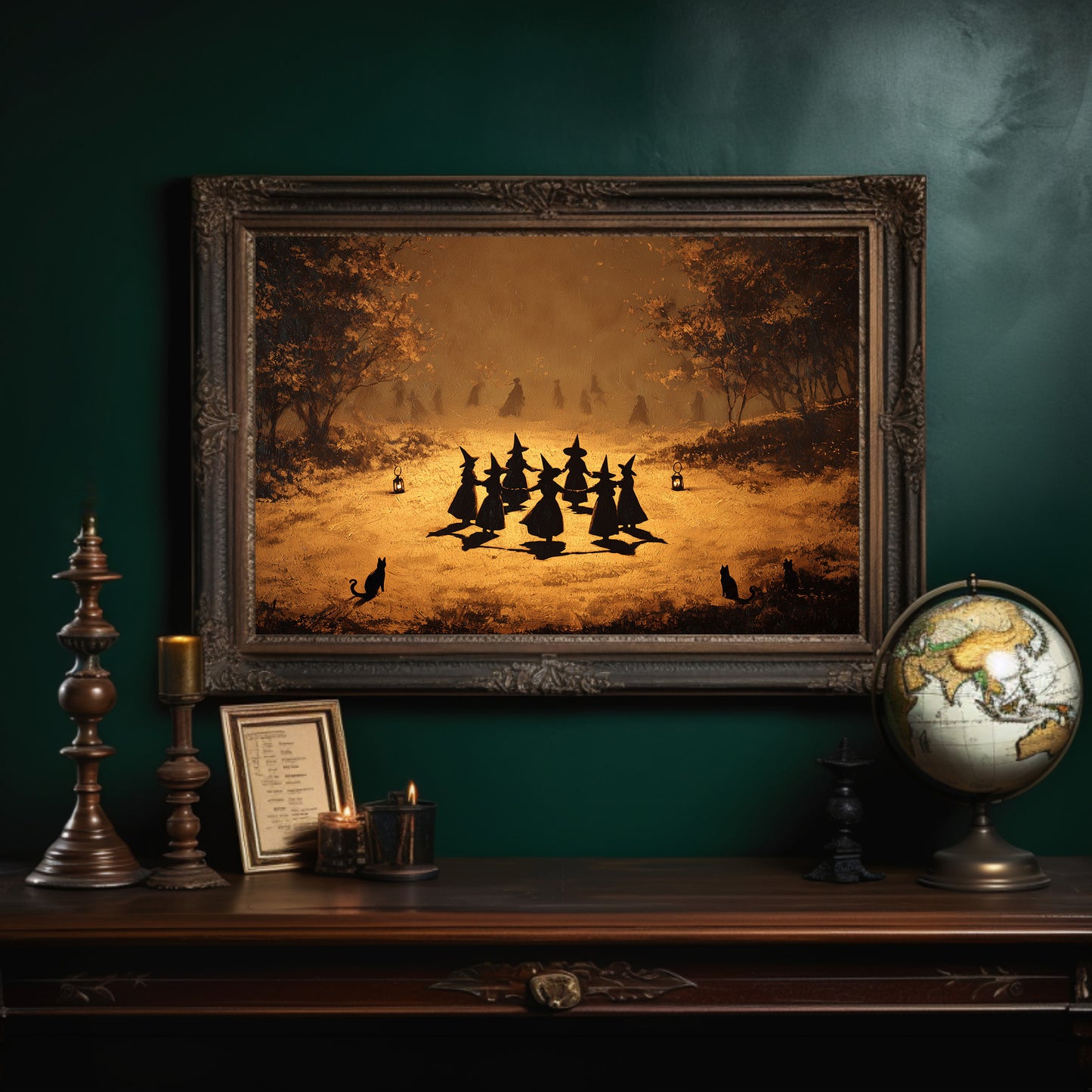 Autumn Coven Gathers By Moonlight