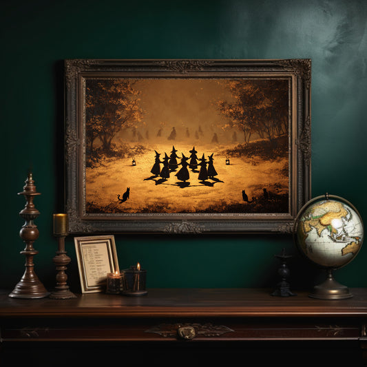 Autumn Coven Gathers By Moonlight