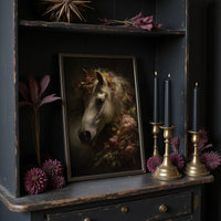 Noble Steed Adorned With Blossoms