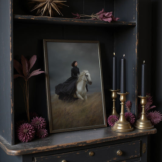 Across Windswept Fields She Rides