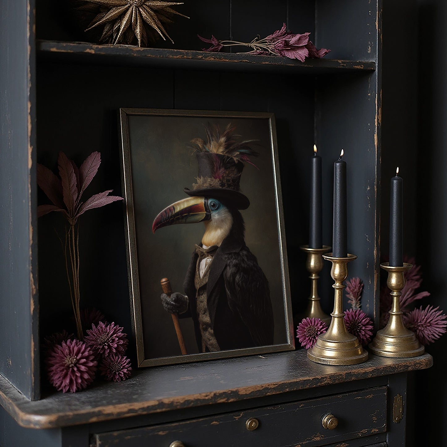 Noble Feathers In Victorian Attire