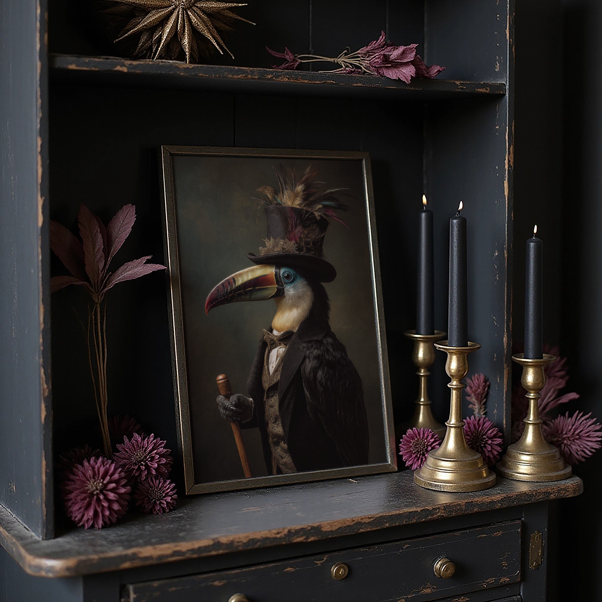 Noble Feathers In Victorian Attire