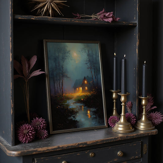 Lantern Glow Across Still Waters