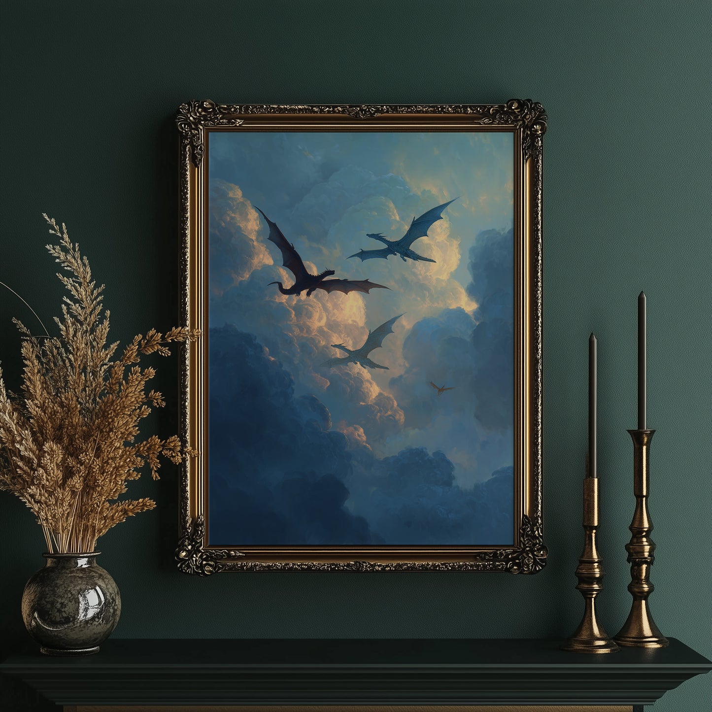 Dragons Soar Through Twilight Skies