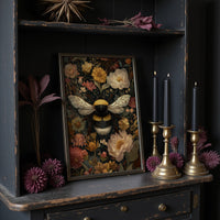 Bumblebee Among Vintage Blooms