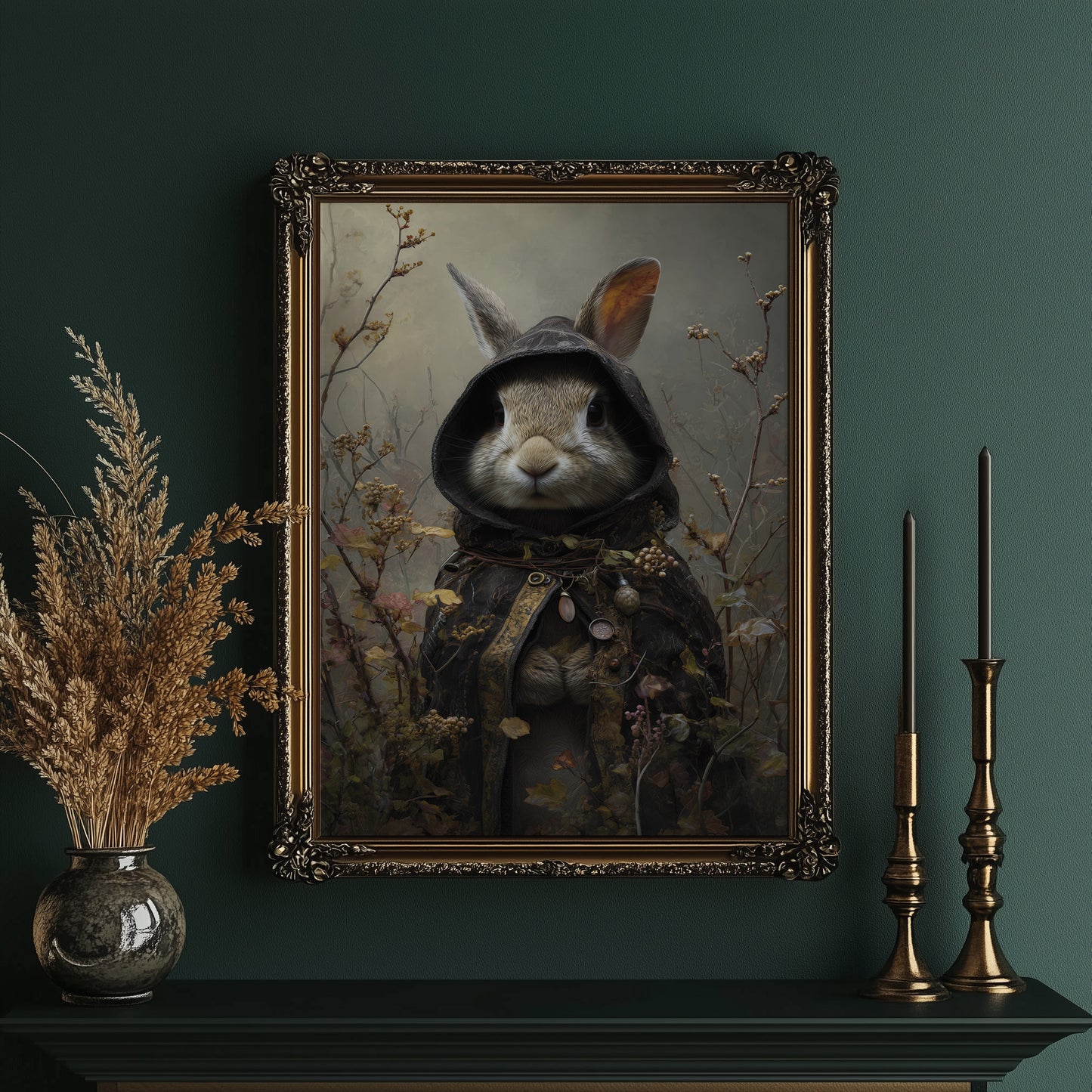 Forest Traveler In Velvet Cloak