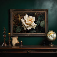 Cream Petals Among Literary Treasures