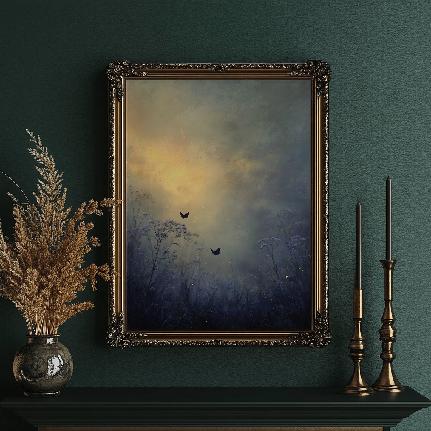 Birds Dance Through Golden Fog