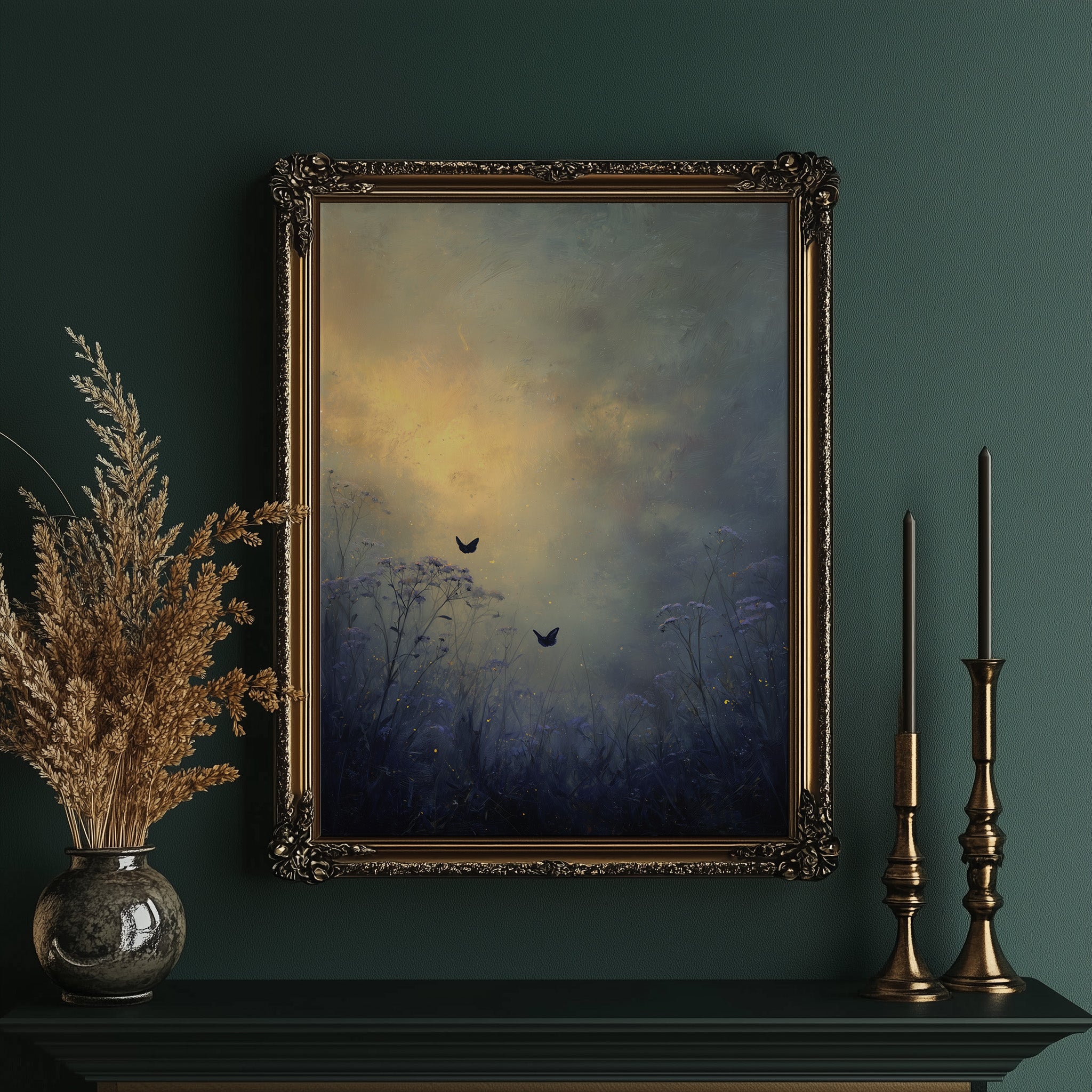 Birds Dance Through Golden Fog