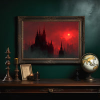 Crimson Spires Under Blood Moon