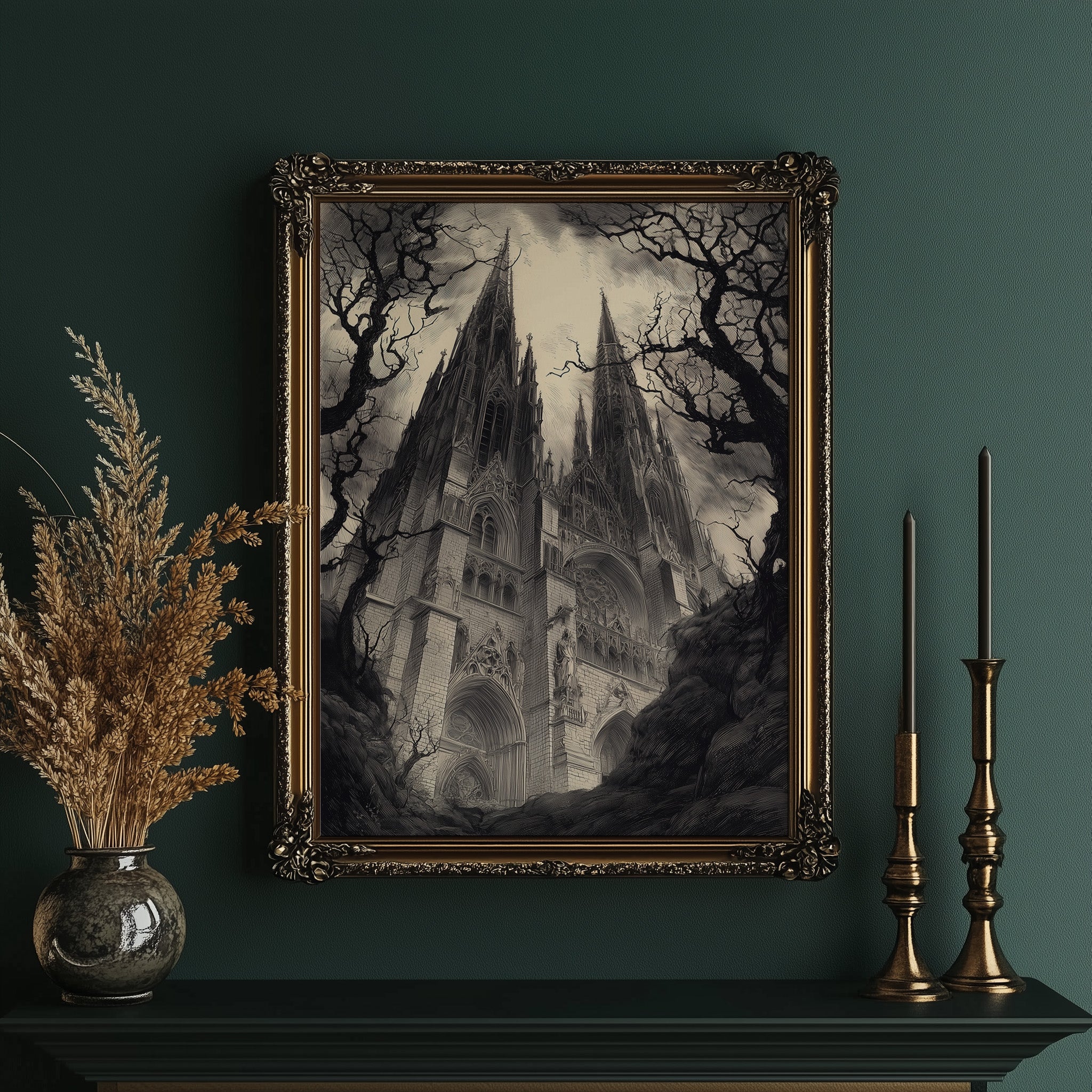 Spires Pierce The Gathering Fog