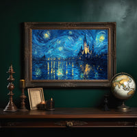 Castle Dreams Under Swirling Skies