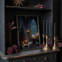 Candlelit Sanctuary On Winter Night