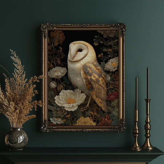 Midnight Blooms With Golden Wings