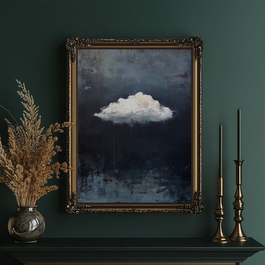 Solitary Cloud Against Dark Skies