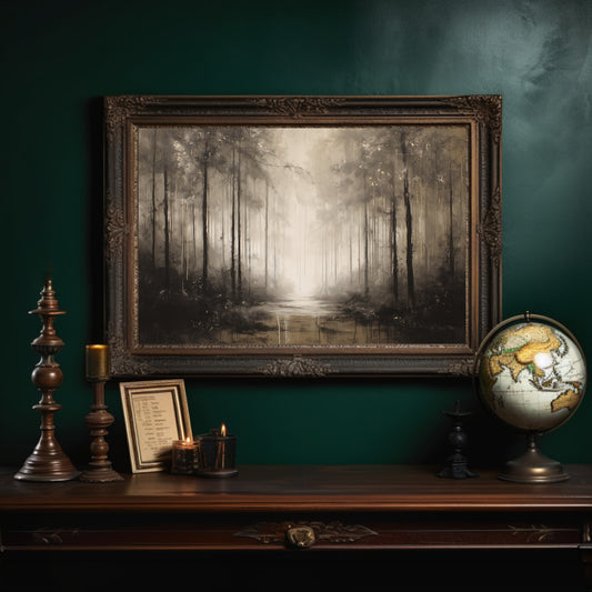 Fog Dwells Between Ancient Pines