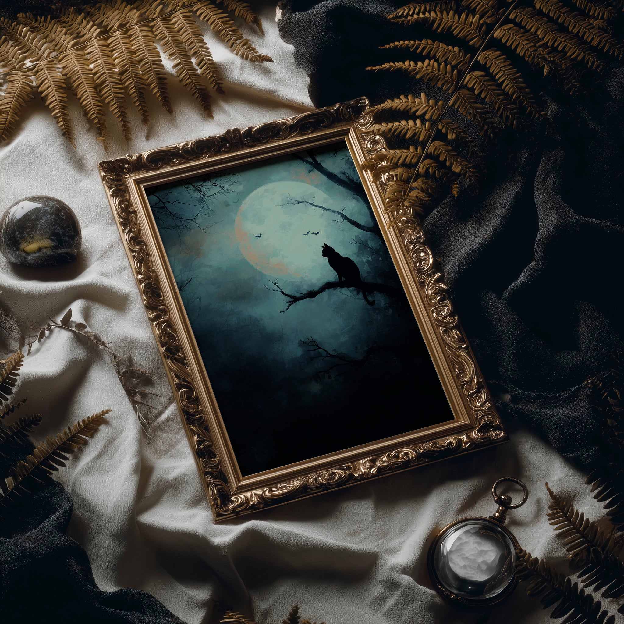 Midnight Vigil Under Lunar Glow