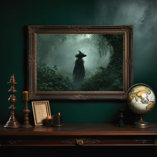 Mist Wanderer Among Ancient Trees