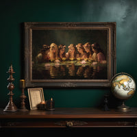 Maidens Gather At Lily Pond