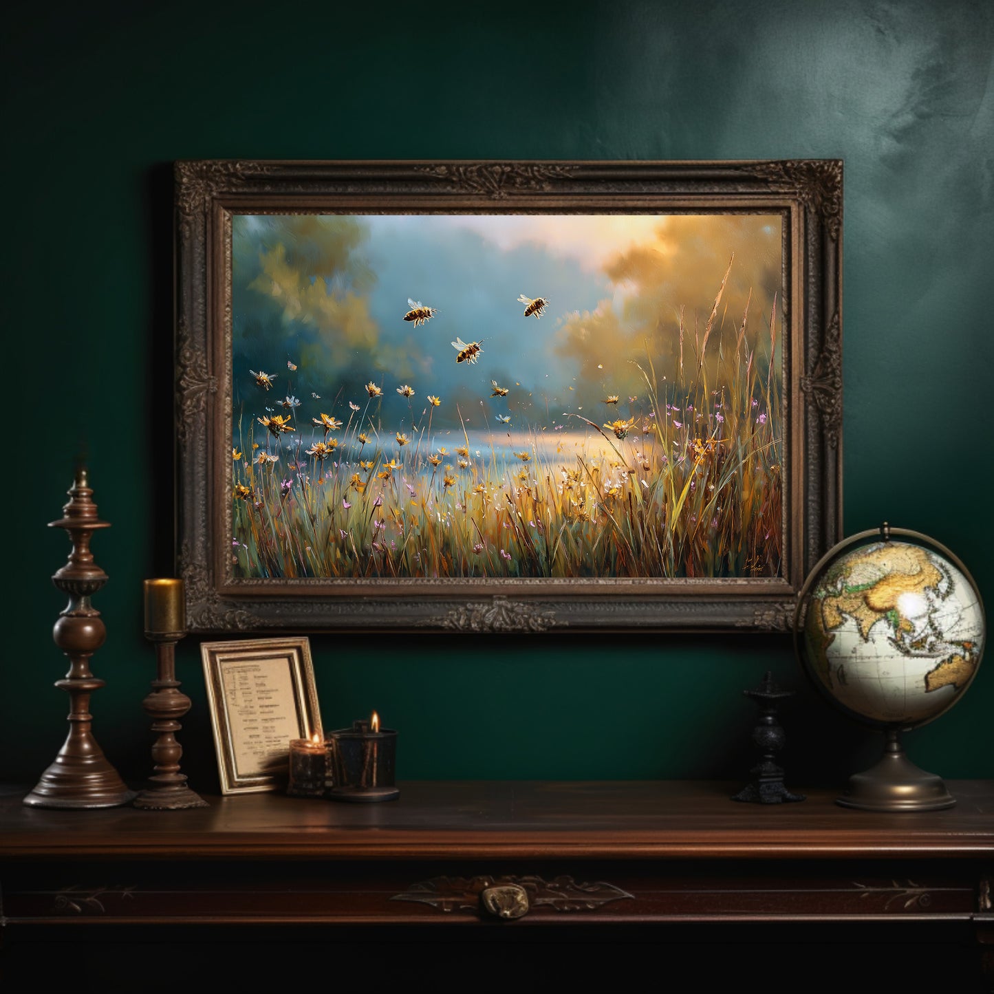 Bees Dance Through Meadow Light